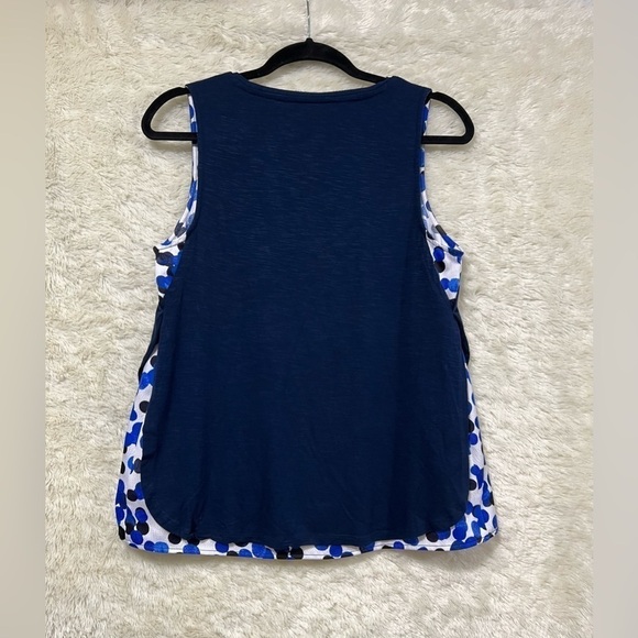 Anthropologie Deletta Weekdays Polka Dot Layered Tank Top Sleeveless V-neck - Picture 3 of 10